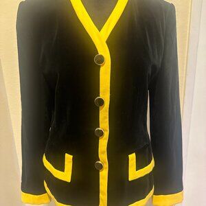 Escada Black Velvet Blazer Size 6